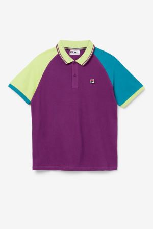 FILA Apollo Polos Purple /,Mens Clothing | CA.XWAZYH420